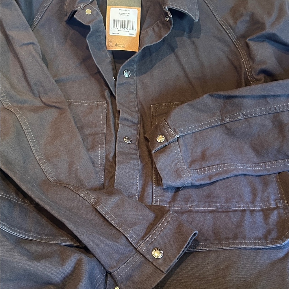 NWT The North Face berk utility canvas Cotten Jacket in asphalt grey - Picture 11 of 12